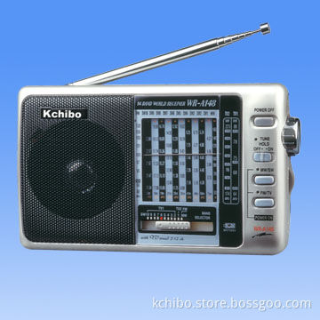 14-Band Radio with TV Sound, Powered by AA 1.5V x 3 Batteries